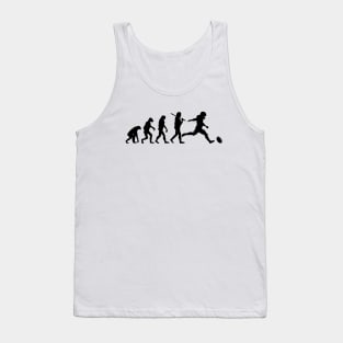 Football Player Human Evolution Silhouette Tank Top